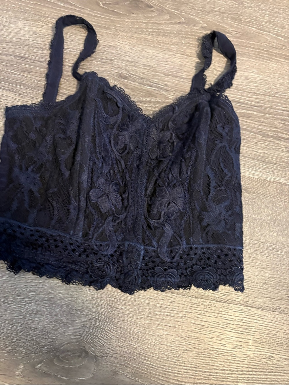 Debbie Shuchat Navy lace corset top vintage